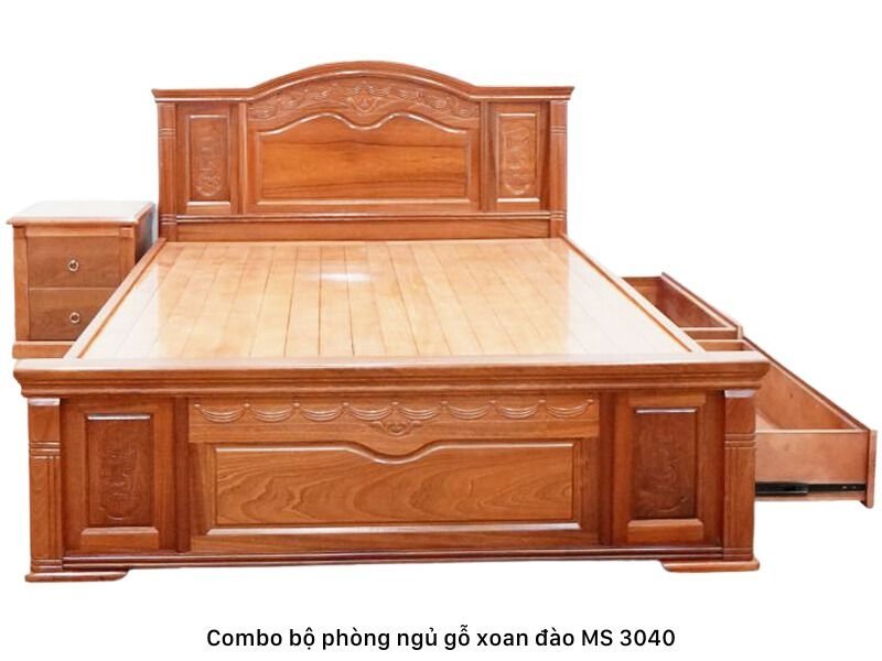 Giường ngủ gỗ xoan đào