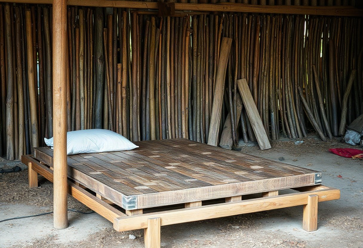Đặt giường gỗ hương ở vị trí khô ráo