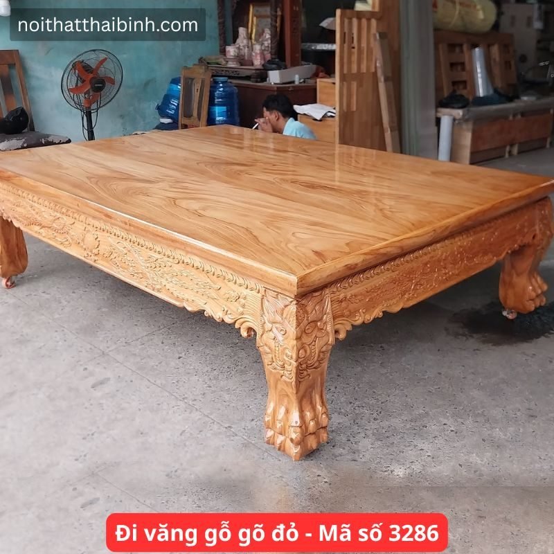 Đi Văng Gỗ Gõ Đỏ Tự Nhiên Cao Cấp