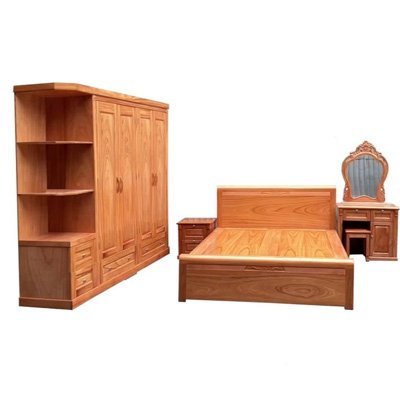 Bộ phòng ngủ gỗ gõ đỏ hiện đại MS 2708