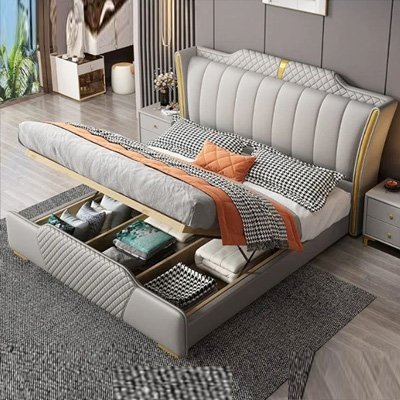 Giường ngủ bọc da ngoại nhập MS 2753