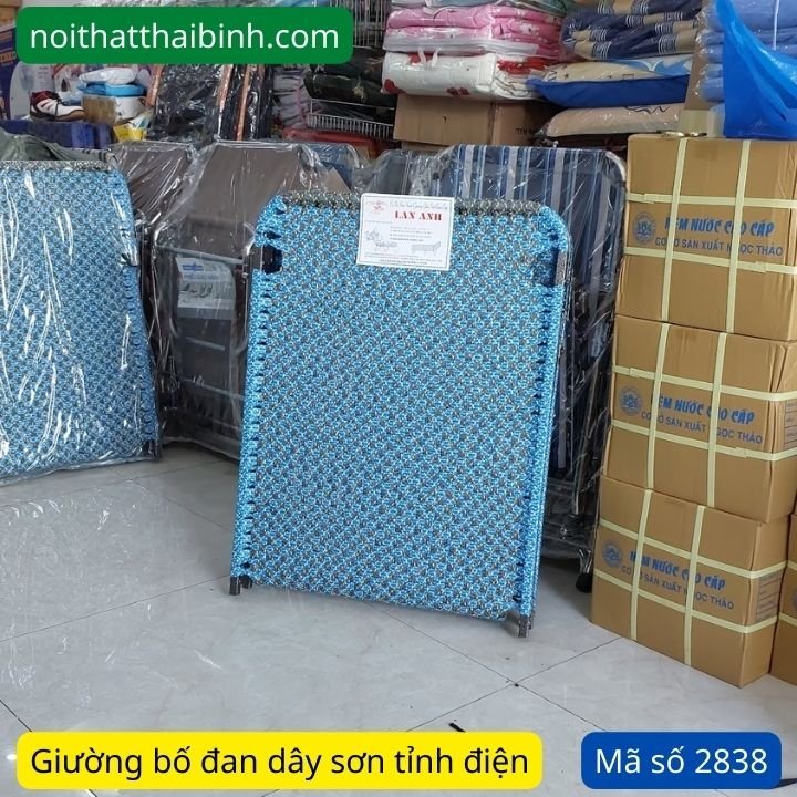 Giường bố đan dây xếp gọn