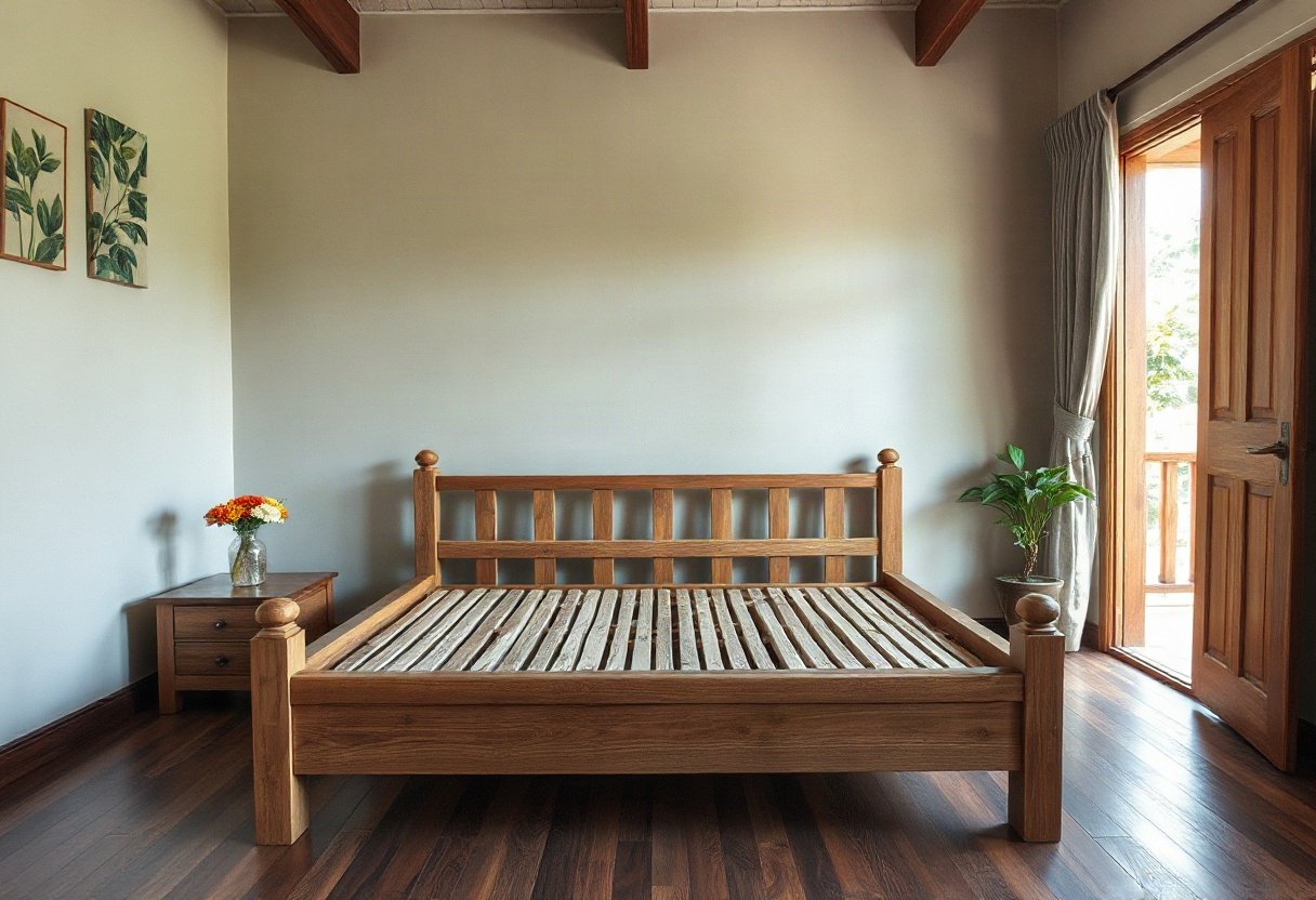 Giường gỗ tự nhiên bền đẹp