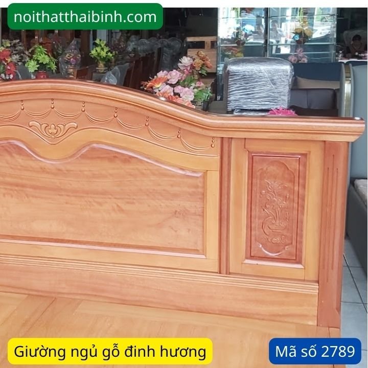 Giường gỗ đinh hương 1m6