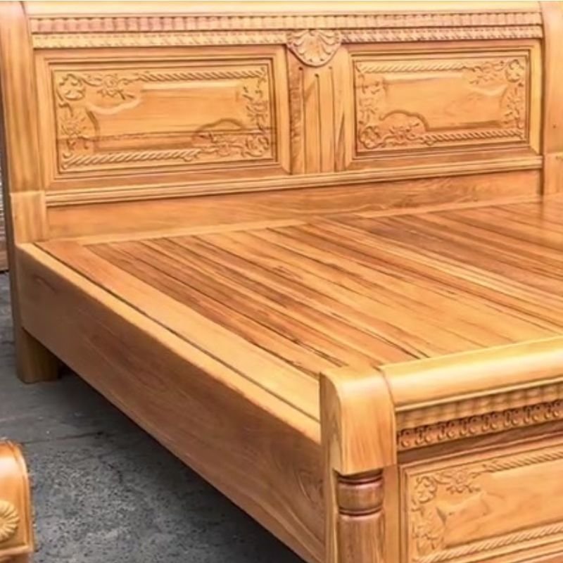 Giường ngủ gỗ gõ đỏ tự nhiên đẹp Giường ngủ gỗ gõ đỏ tự nhiên đẹp
