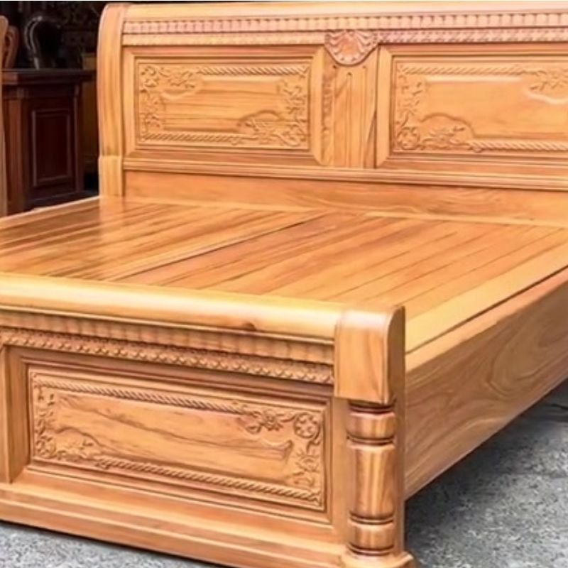 Giường ngủ gỗ gõ đỏ tự nhiên cao cấp Giường ngủ gỗ gõ đỏ tự nhiên cao cấp