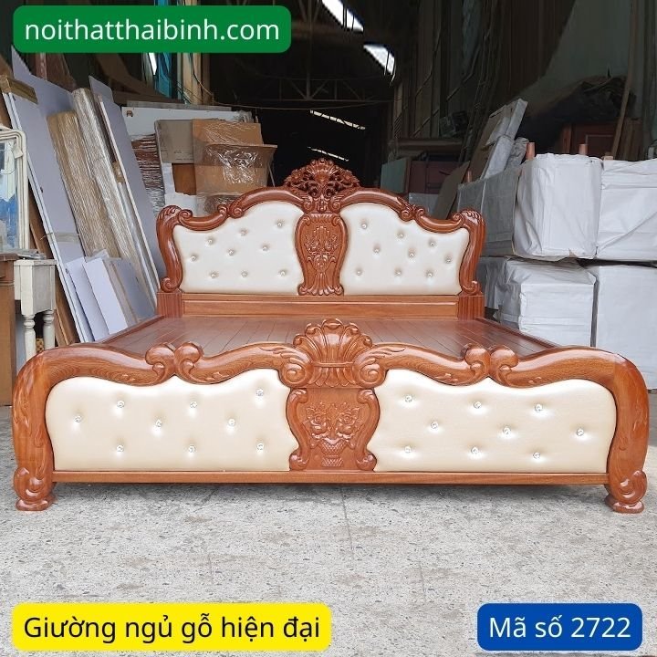 Giường gỗ tự nhiên