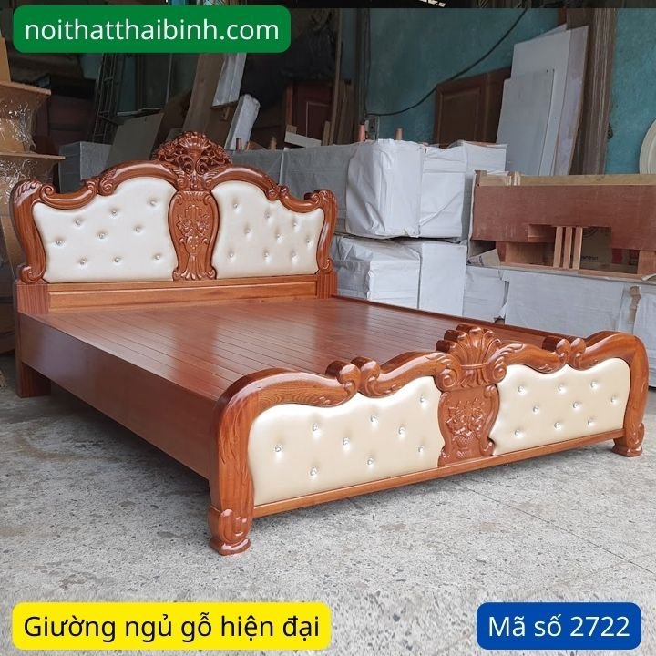 Giường ngủ gỗ tự nhiên