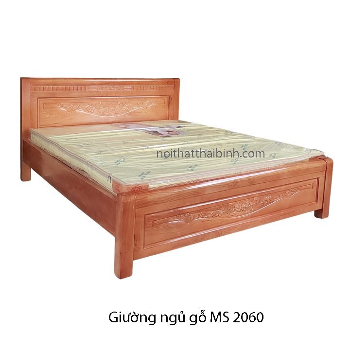 Giường ngủ gỗ xoan đào MS 2060