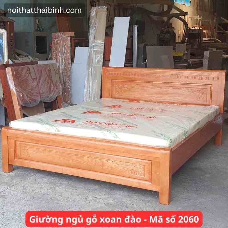 Giường Ngủ Gỗ Xoan Đào Tự Nhiên