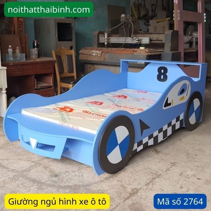 Giường hình ô tô cho trẻ em