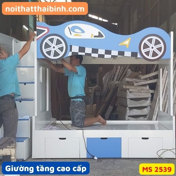 Giường tầng đẹp hình xe ô tô MS 2539