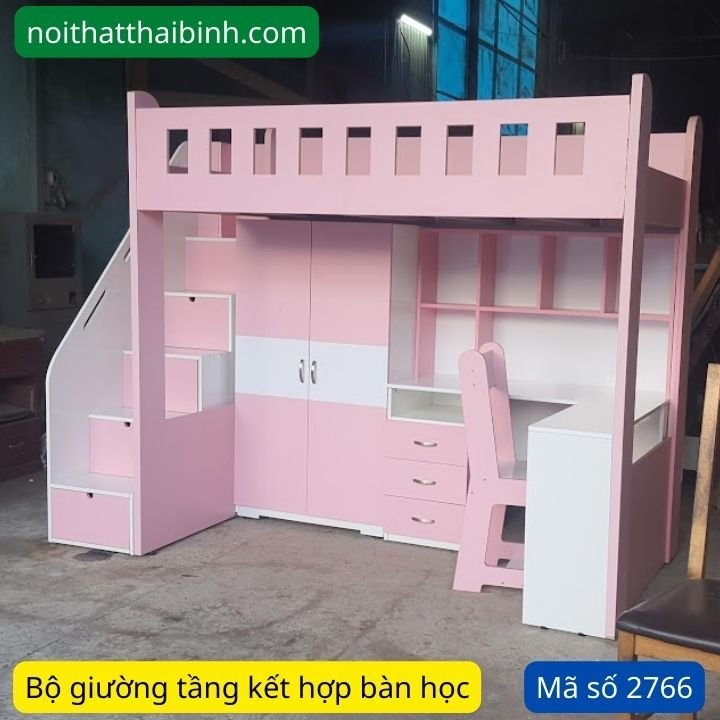 Giường tầng đa năng kết hợp bàn học