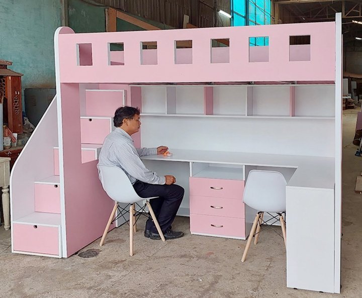 Giường tầng kết hợp bàn học giá rẻ