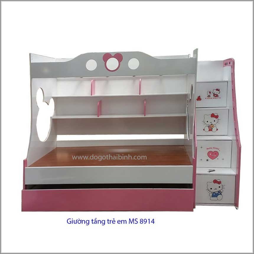 Giường tầng trẻ em MS 8914 - góc nghiêng