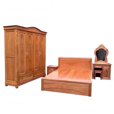 Bộ phòng ngủ gỗ gõ đỏ sang trọng MS 2762