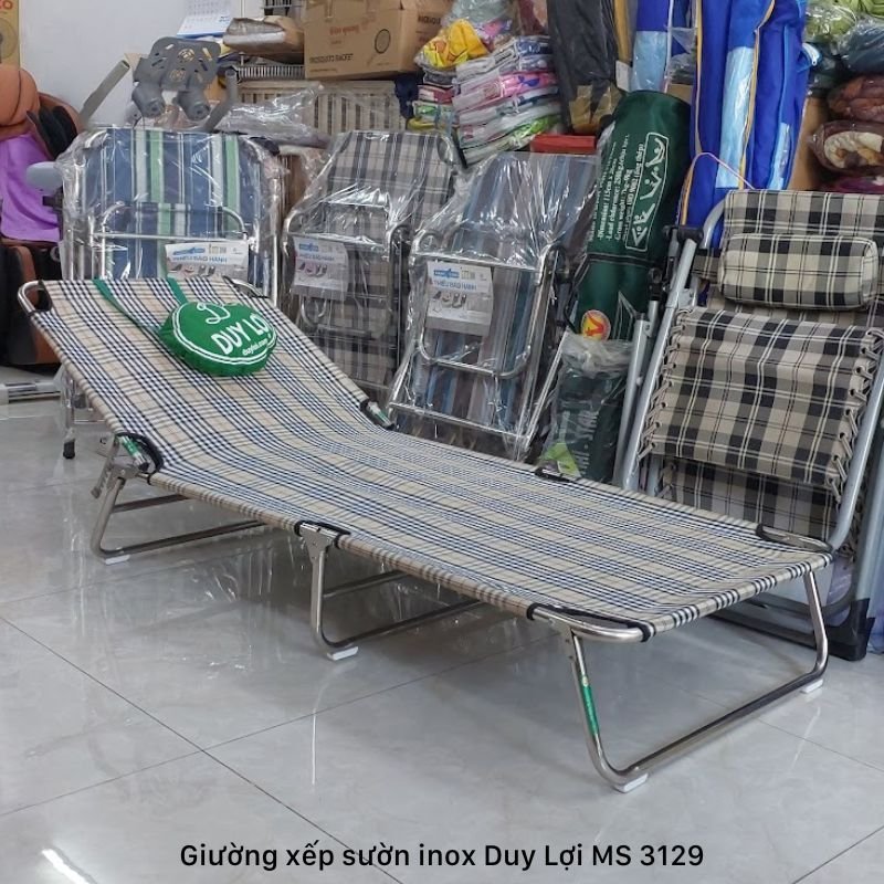 Giường xếp Duy Lợi sườn inox siêu bền Giường xếp Duy Lợi sườn inox siêu bền