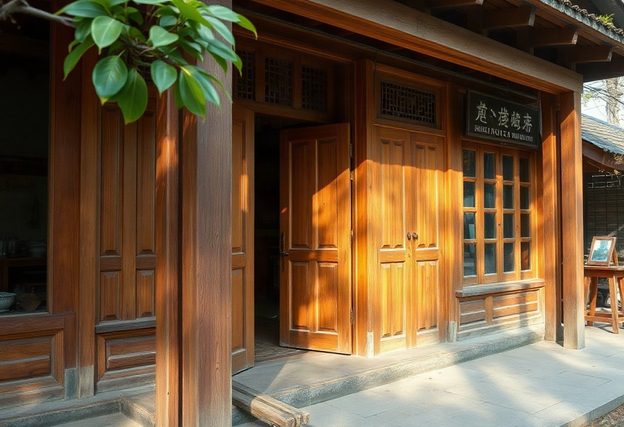 Gỗ bời lời trong xây dựng cửa và cửa sổ