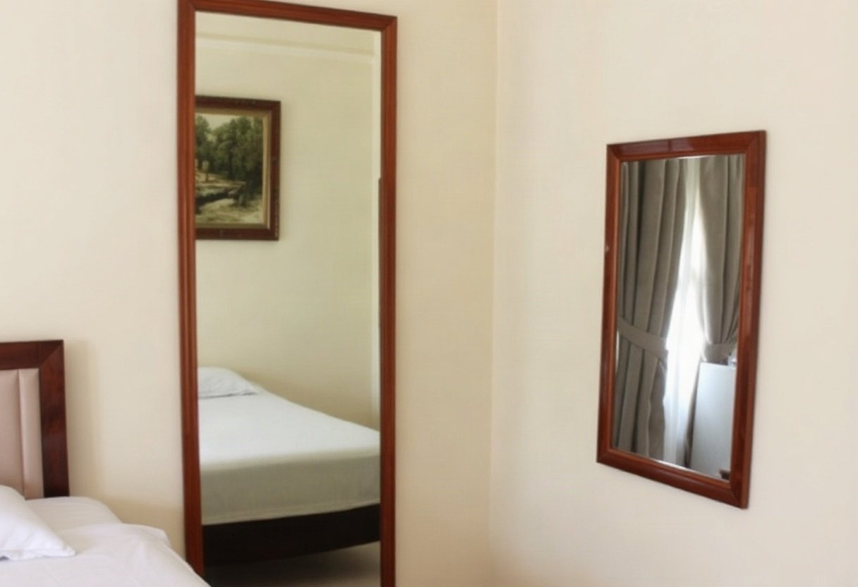 Gương không đối diện giường