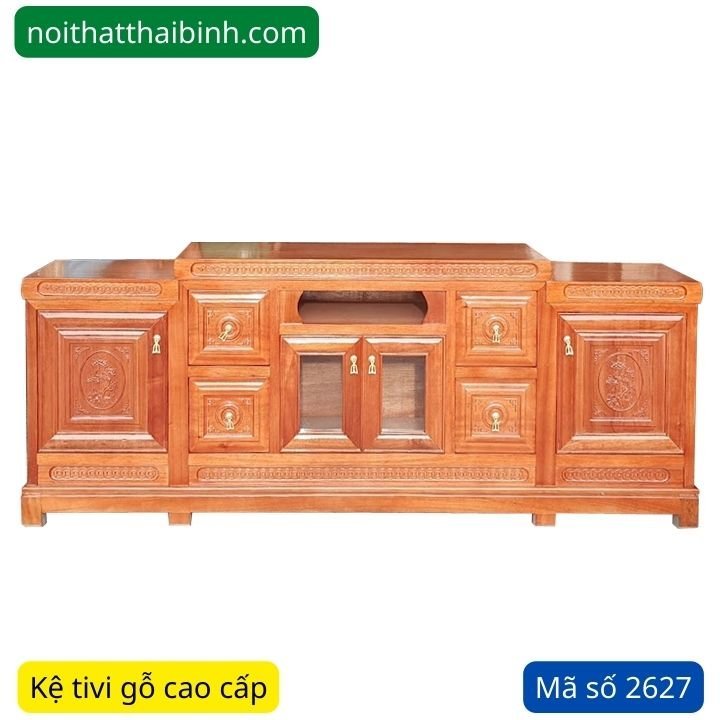 Nơi bán kệ tivi gỗ Đinh Hương 2m