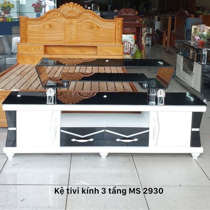 Kệ tivi kính cường lực 3 tầng MS 2930