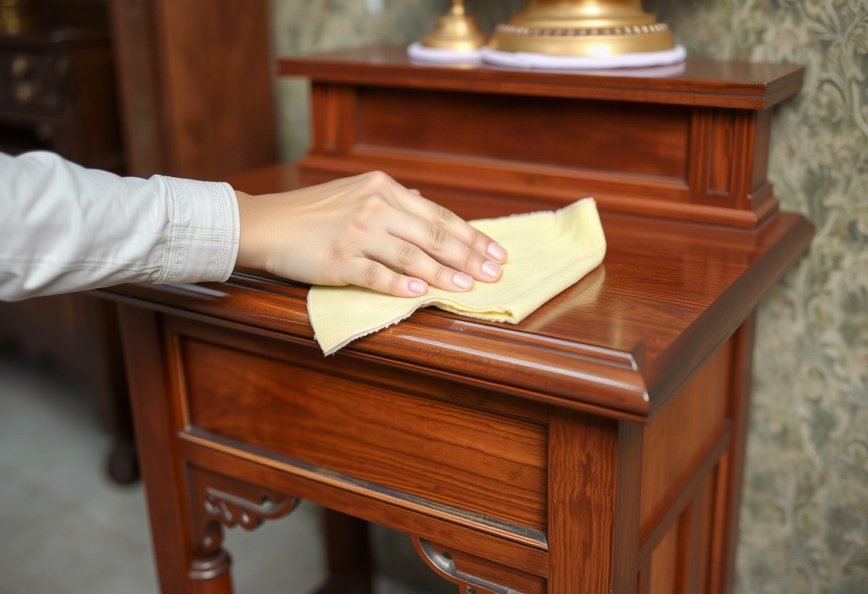 Khăn mềm lau chùi bàn thờ