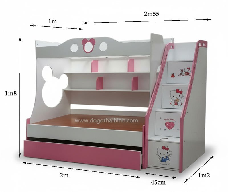 Giường tầng trẻ em MS 8914