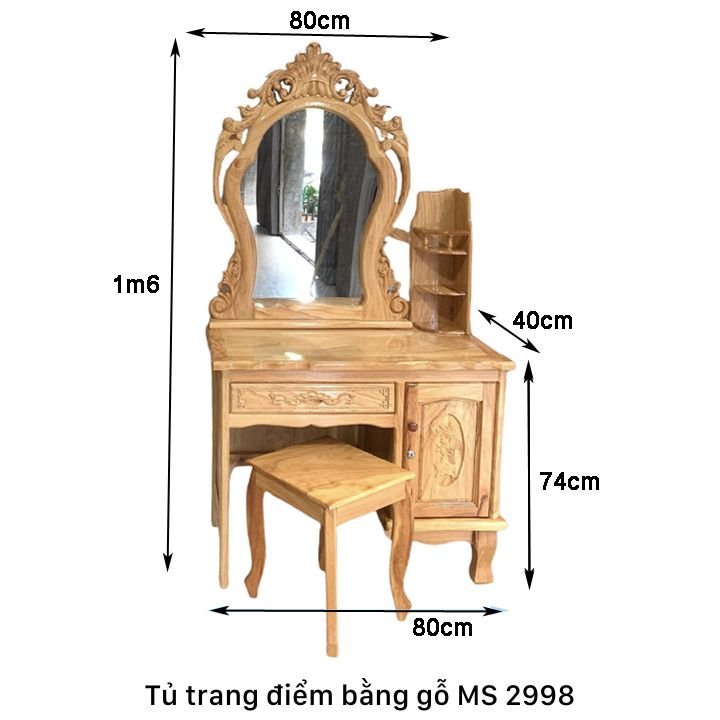 Kích thước tủ trang điểm bằng gỗ gõ đỏ Kích thước tủ trang điểm bằng gỗ gõ đỏ