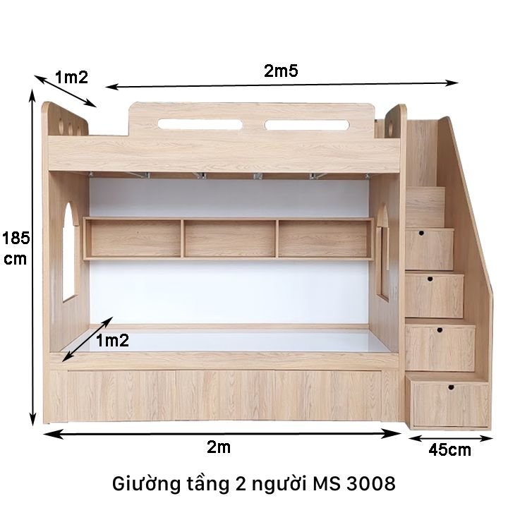 Kích thước giường tầng 2 người