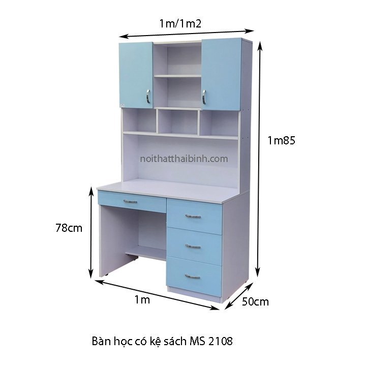 Bàn học có kệ sách chất lượng MS 2108