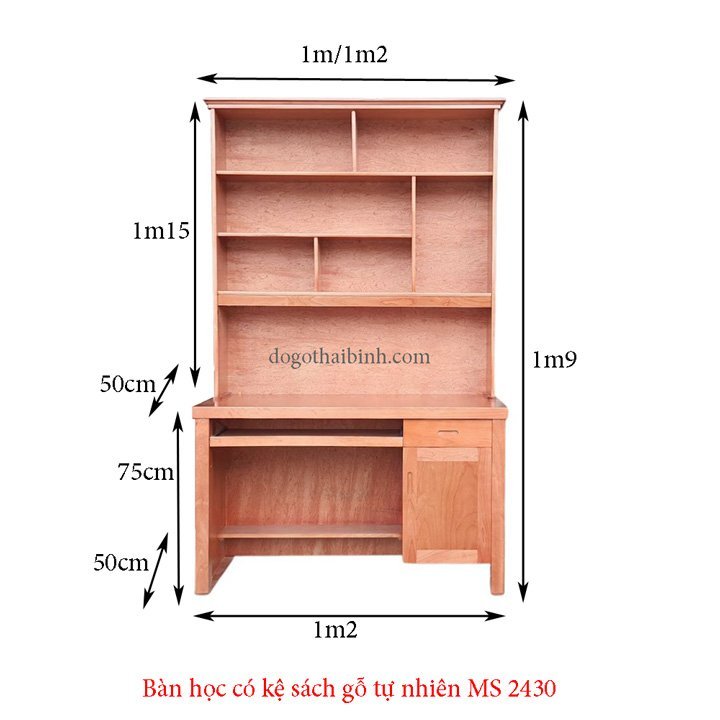 Bàn học cho bé gỗ tự nhiên MS 2430 | GIAO HỎA TỐC TPHCM