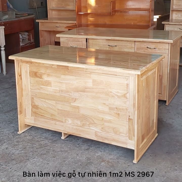 Bàn làm việc gỗ tự nhiên 1m2