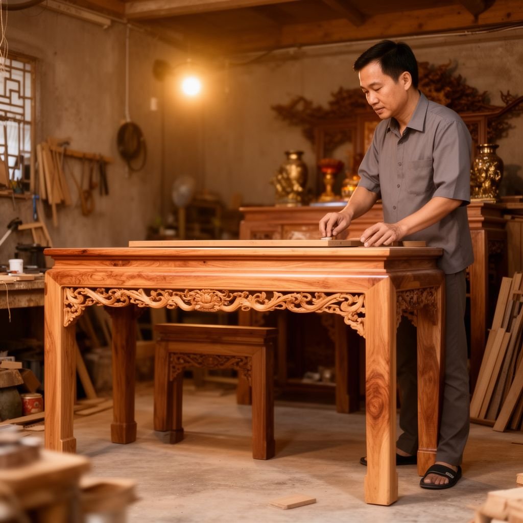 Những lỗi thường gặp khi chọn kích thước bàn thờ - Đồ Gỗ Thái Bình