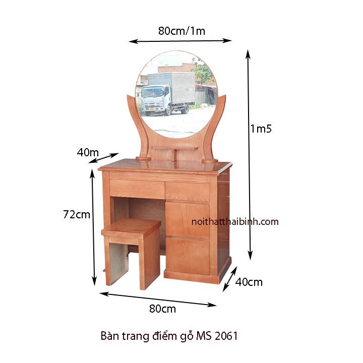 Bàn trang điểm gỗ giá rẻ MS 2061