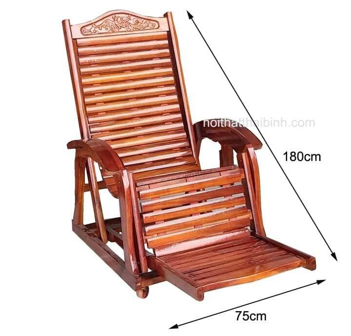 Kích Thước Ghế Gỗ Thư Giản Tiêu Chuẩn Ghế gỗ thư giãn MS 1123 - góc nghiêng