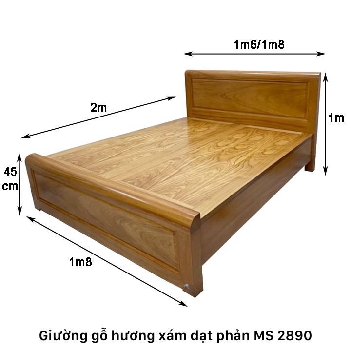 Kích thước giường ngủ gỗ hương xám dạt phản Kích thước giường ngủ gỗ hương xám dạt phản