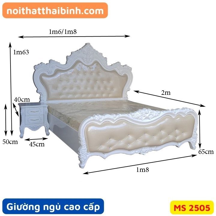 Giường ngủ tân cổ điển cao cấp