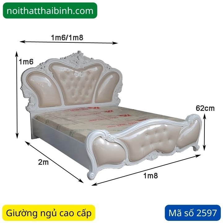 Giường ngủ tân cổ điển MS 2597