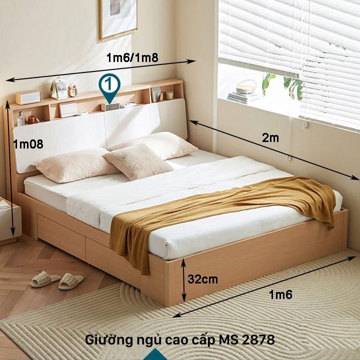 Kích thước giường ngủ hiện đại cao cấp Kích thước giường ngủ hiện đại cao cấp