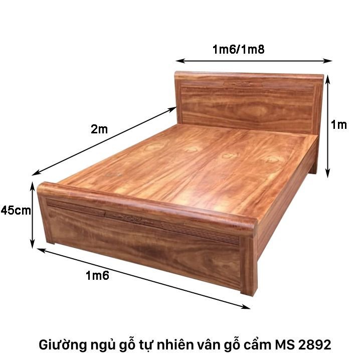 Kích thước giường ngủ gỗ tự nhiên dạt phản Kích thước giường ngủ gỗ tự nhiên dạt phản