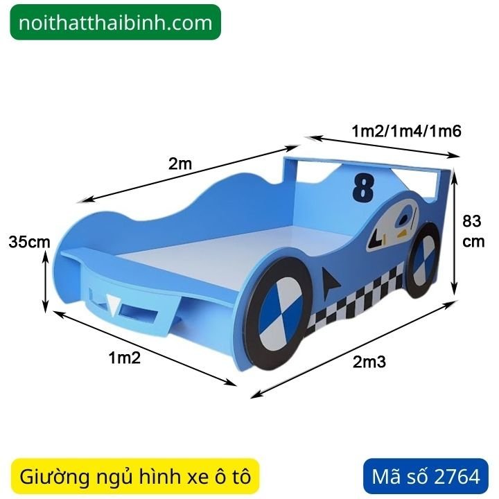 Giường ngủ hình xe ô tô trẻ em MS 2764
