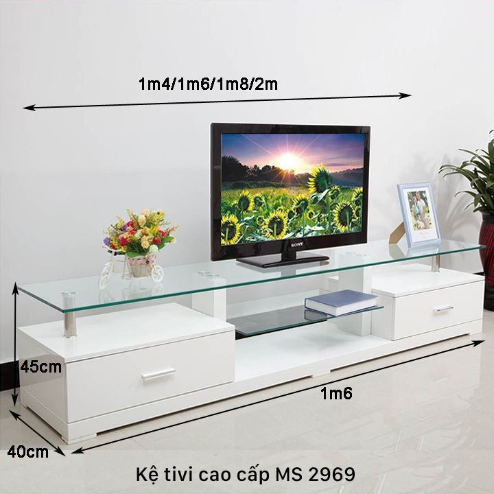 Kích thước kệ tivi phòng khách cao cấp Kích thước kệ tivi phòng khách cao cấp