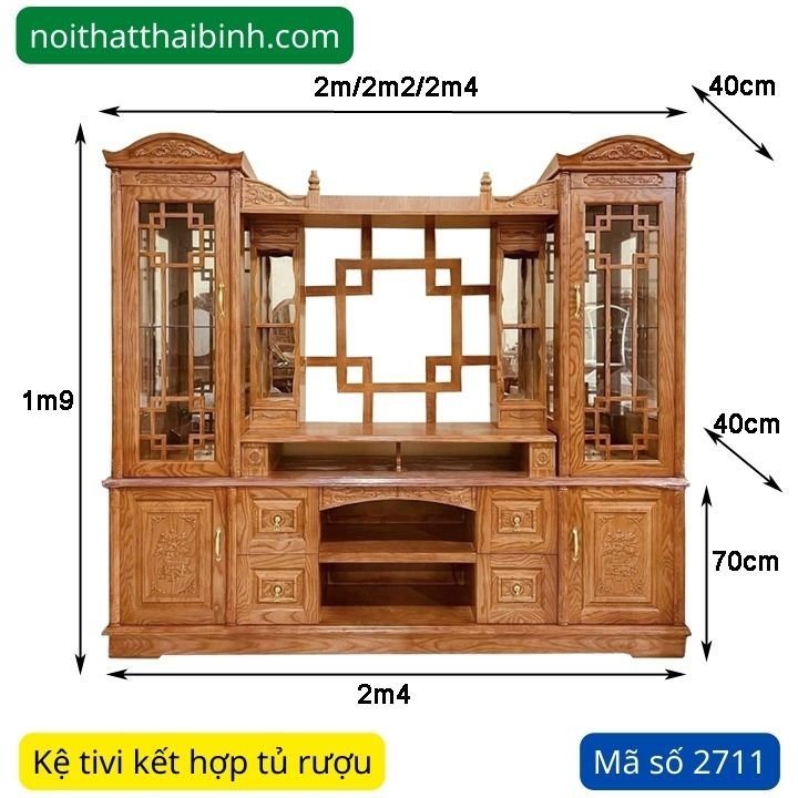 Kích thước kệ tivi gỗ kết hợp tủ rượu Kích thước kệ tivi gỗ kết hợp tủ rượu