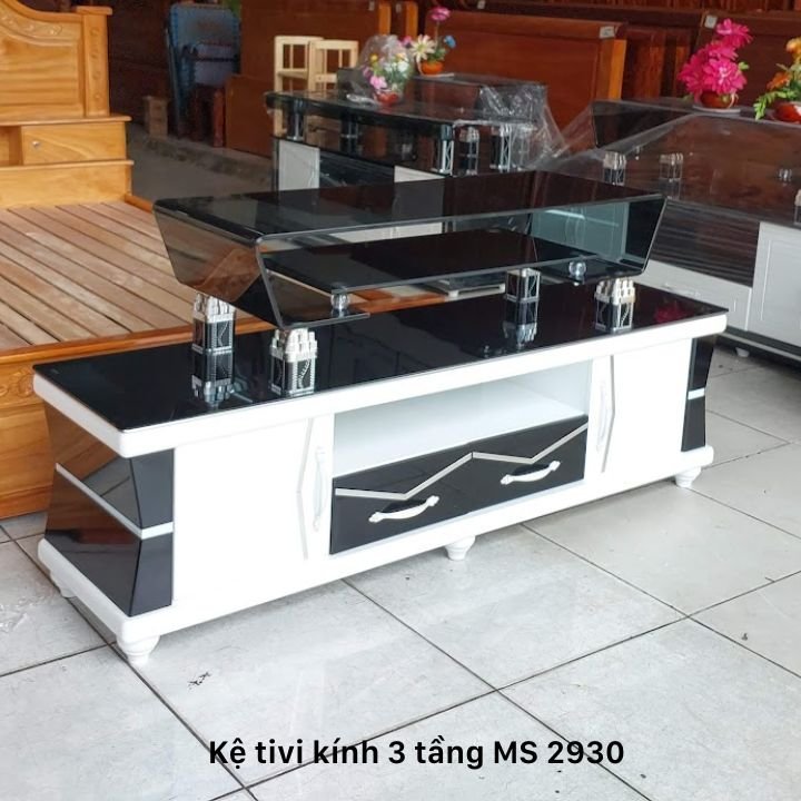 Kệ tivi kính cường lực cao cấp