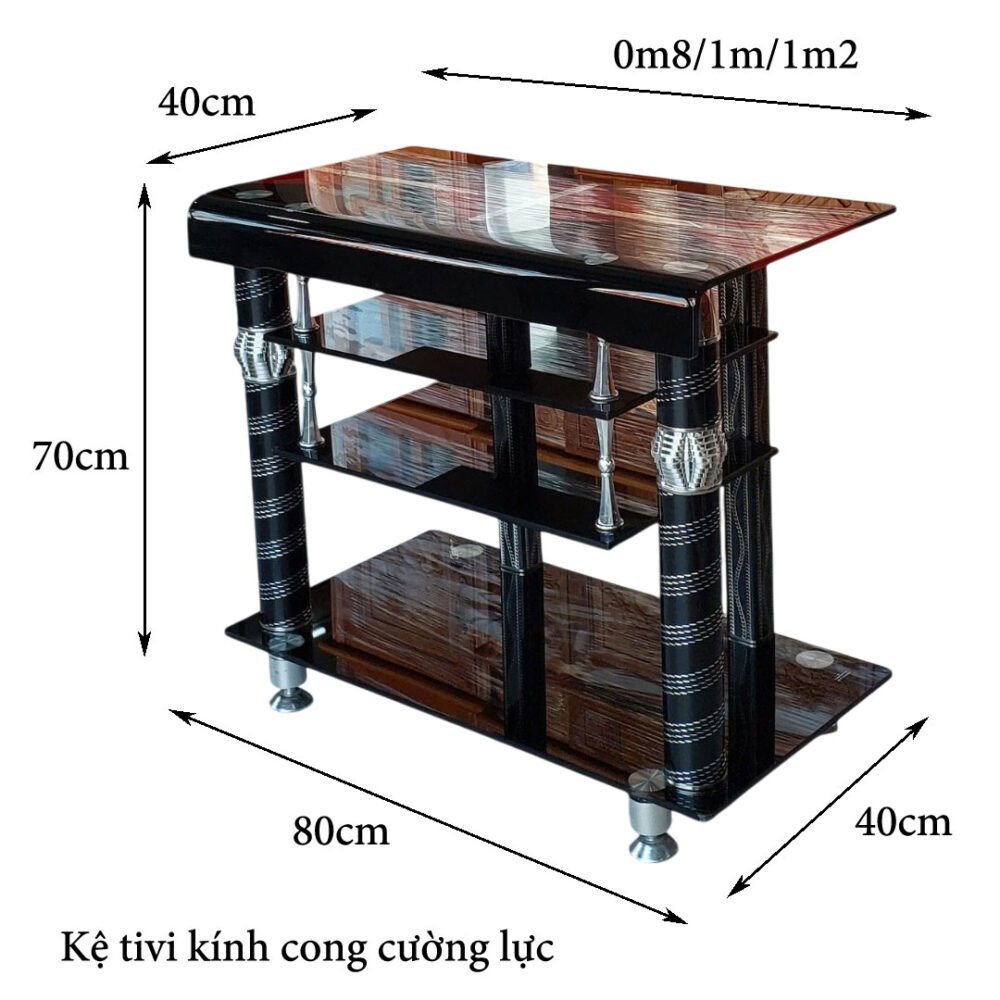 Kệ tivi kính cường lực hiện đại MS 3365 - chi tiết vân gỗ tự nhiên