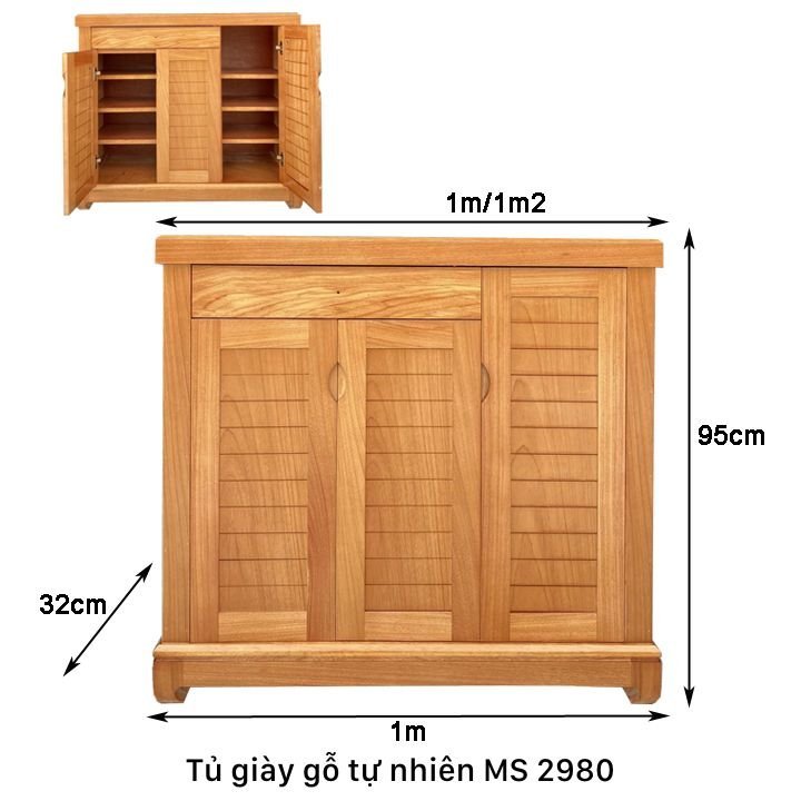 Kích thước mẫu tủ giày gỗ tự nhiên Kích thước mẫu tủ giày gỗ tự nhiên