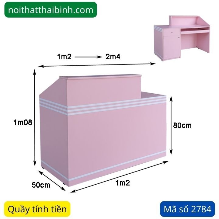 Quầy tính tiền đẹp 1m2 MS 2784