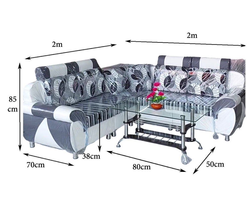 Bộ sofa góc phòng khách MS 3364 - chi tiết vân gỗ tự nhiên