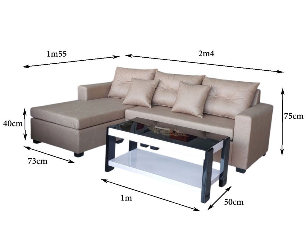 Kích thước sofa chữ L hiện đại