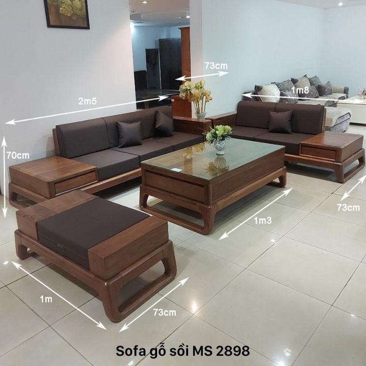 Kích thước sofa gỗ hiện đại Kích thước sofa gỗ hiện đại